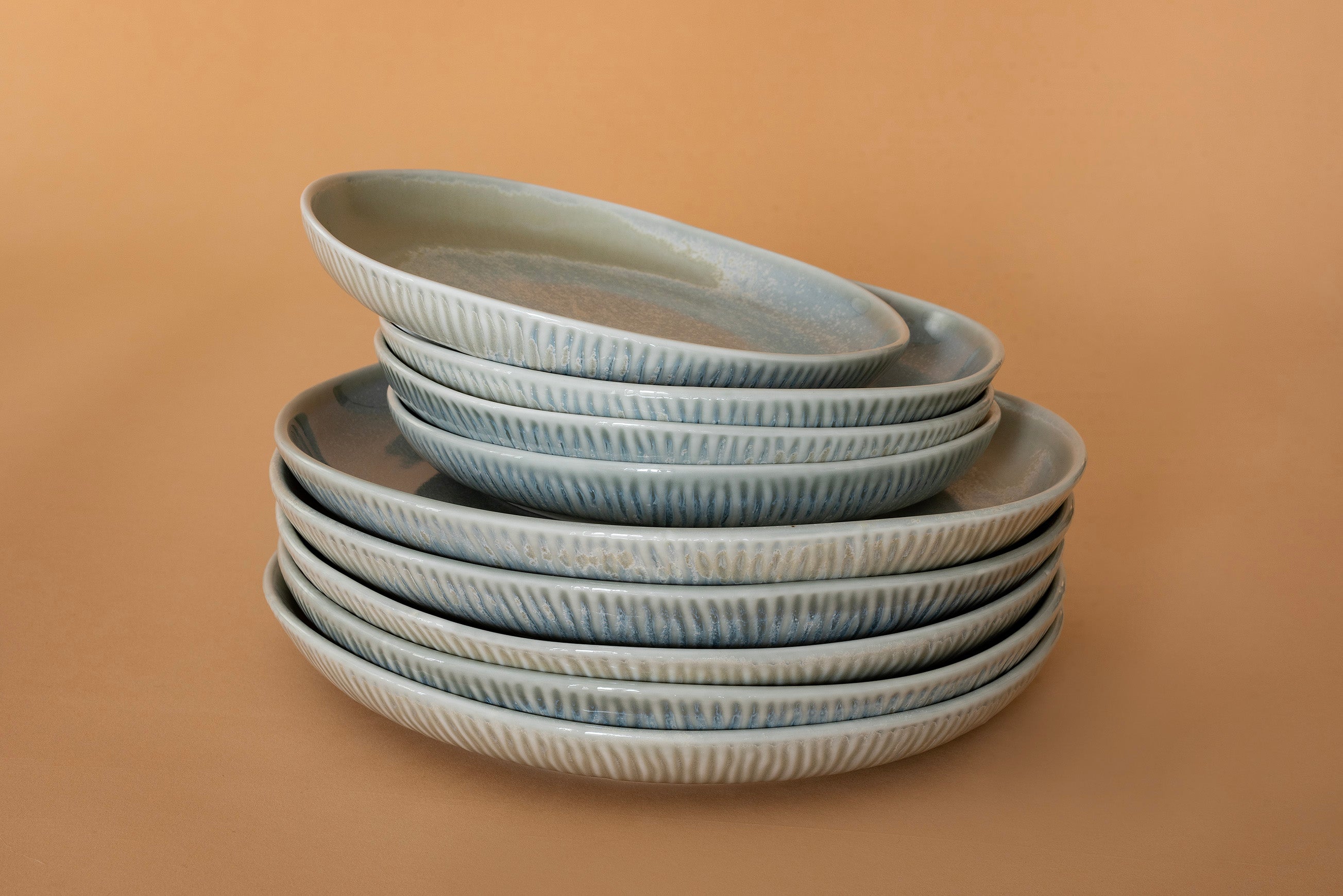 Drift Side Plate in Mist Grey
