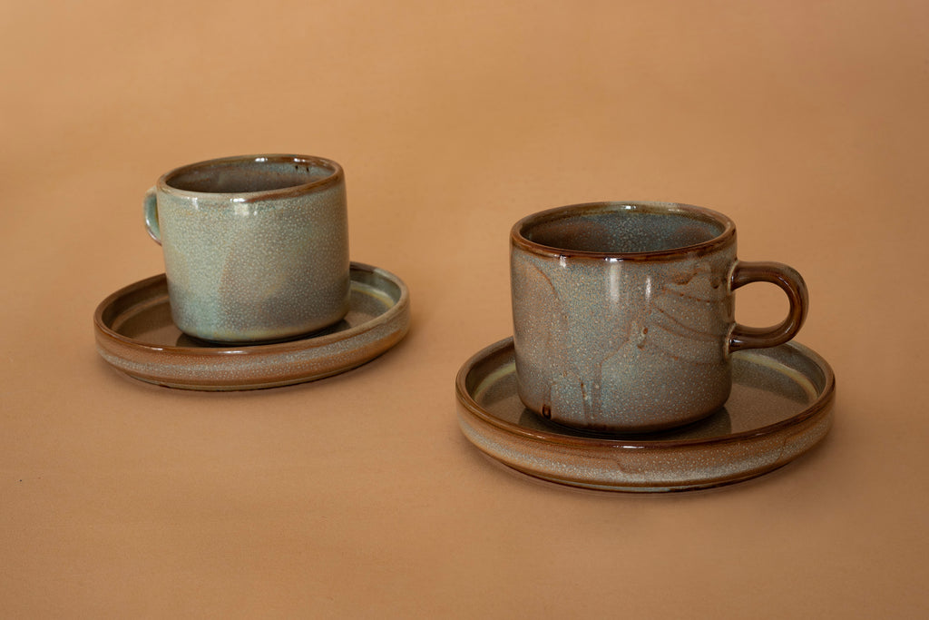 Fired Earth Cup and Saucer