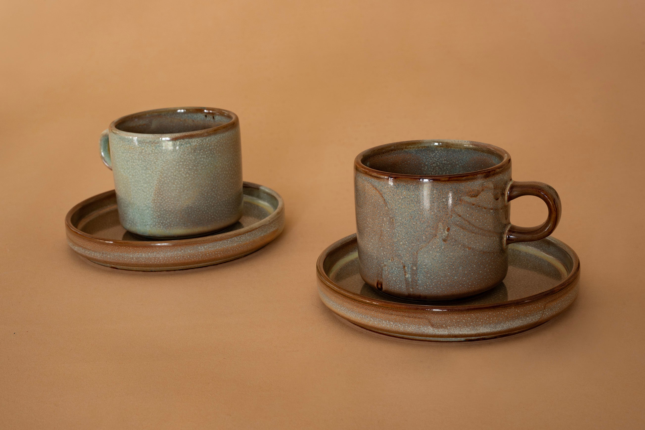 Fired Earth Cup and Saucer