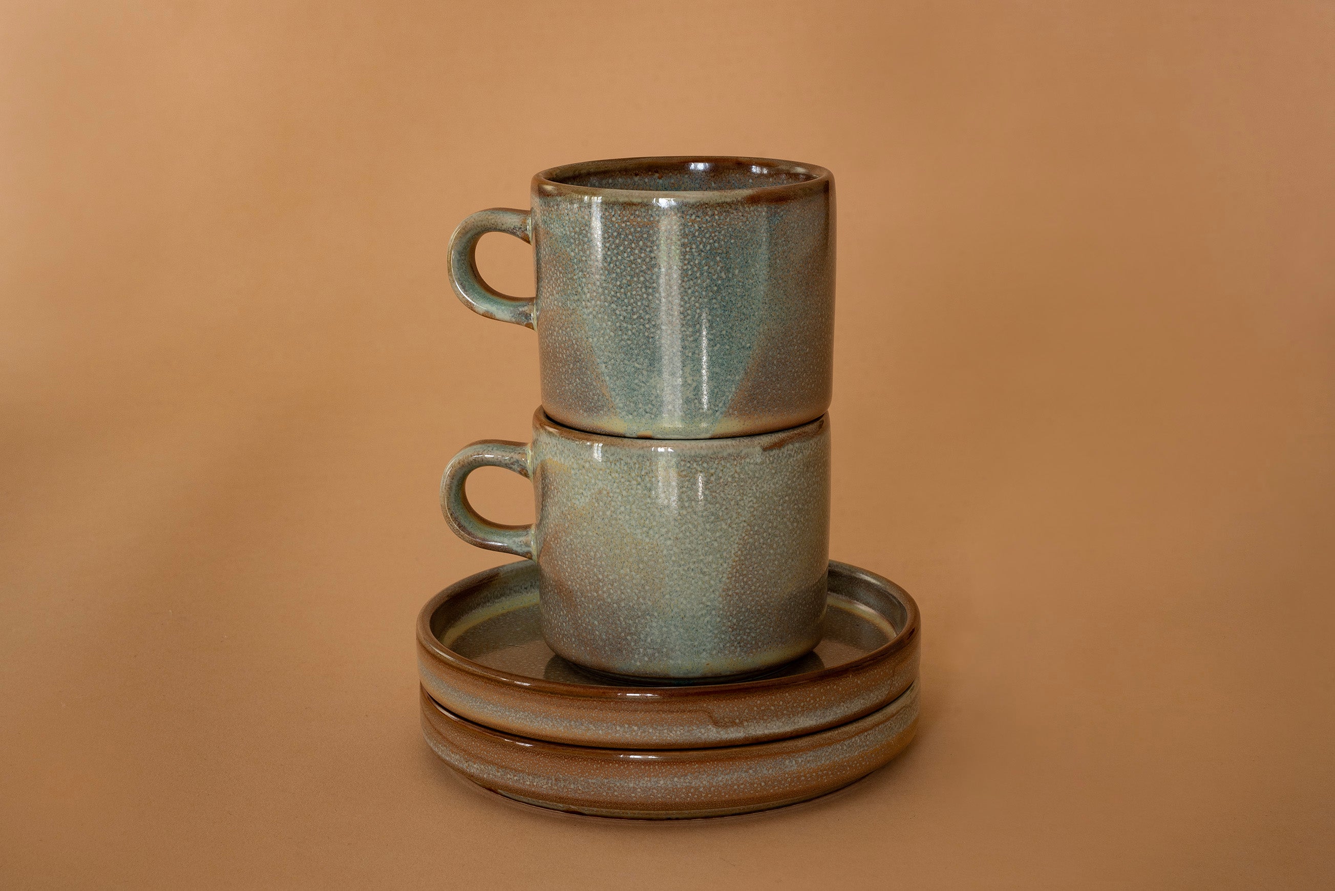Fired Earth Cup and Saucer