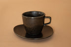 Noir Coffee Cup and Asymmetrical Saucer