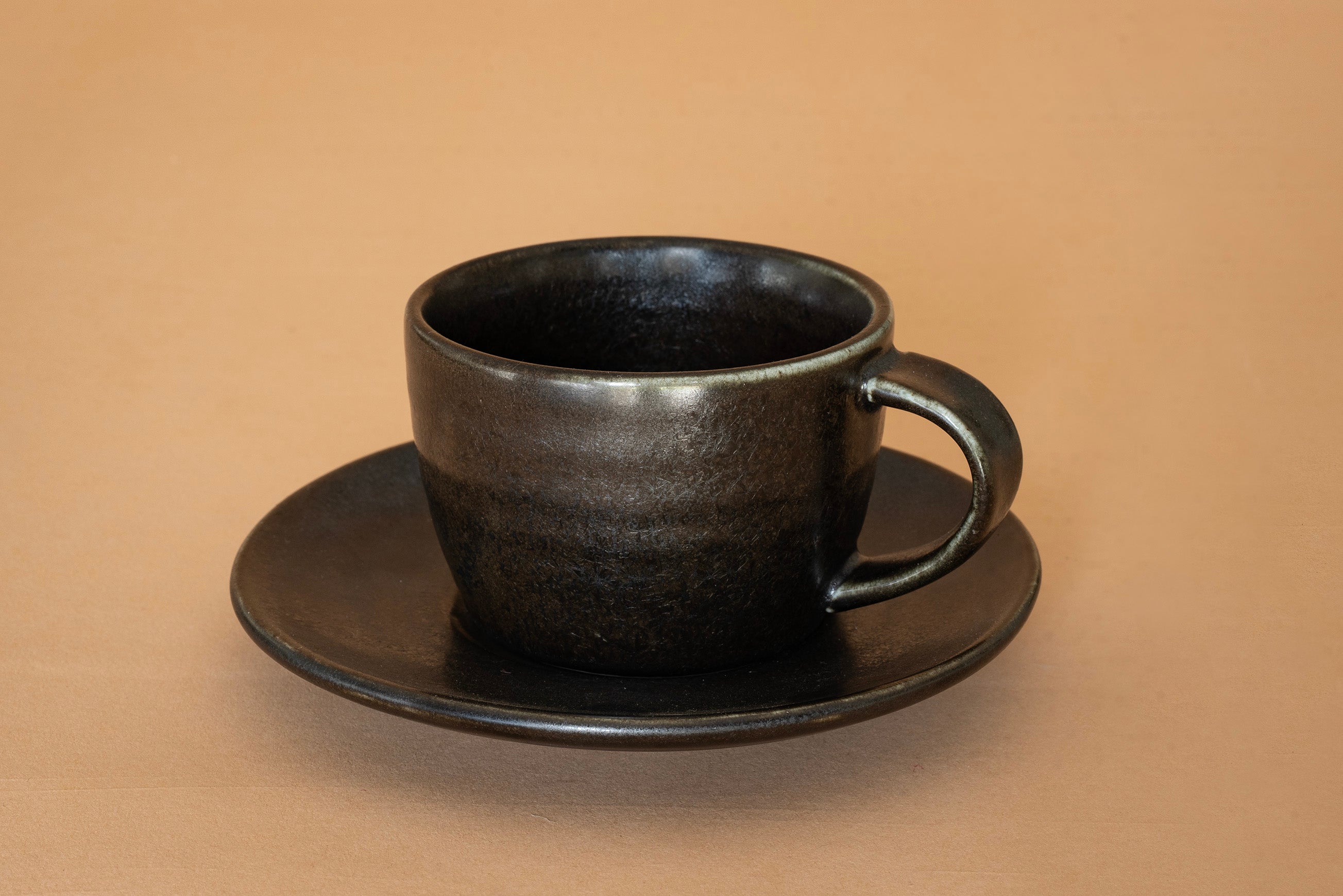 Noir Coffee Cup and Round Saucer