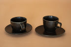 Noir Coffee Cup and Asymmetrical Saucer