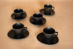 Noir Coffee Cup and Round Saucer