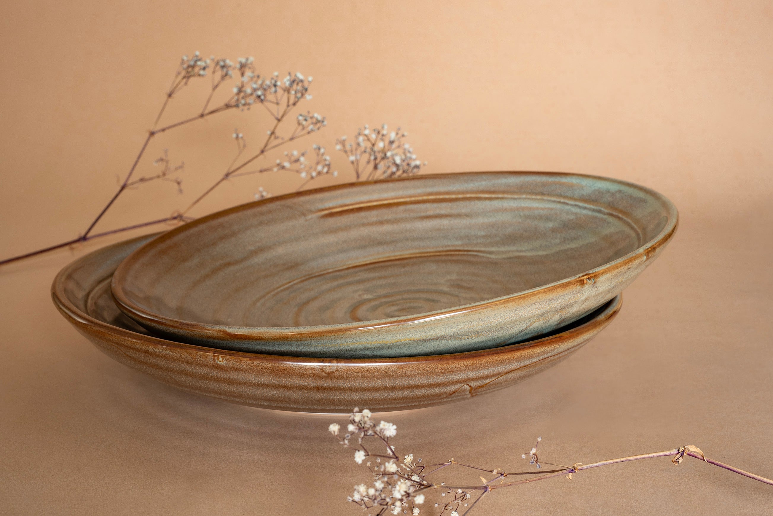 Fired Earth Serving Plate