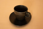 Noir Coffee Cup and Asymmetrical Saucer